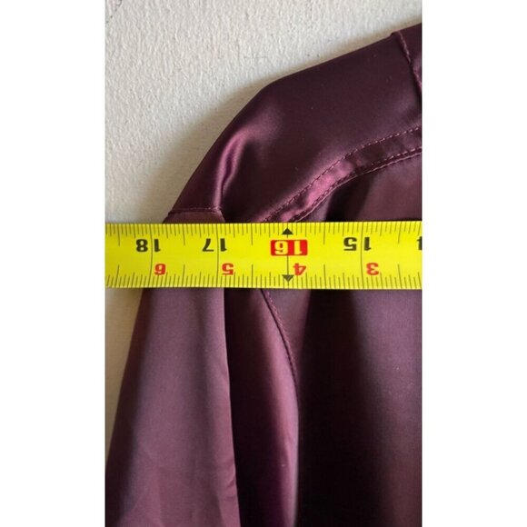 Lane Bryant Womens Pockets Ruffle Hem Silky Bomber Jacket Purple Size 14/16 - Picture 4 of 8